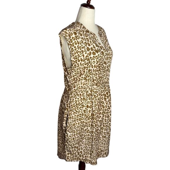 Anthropologie Pilcro Dress Size Large Leopard Print Lyocell Popover Tunic - Picture 2 of 9